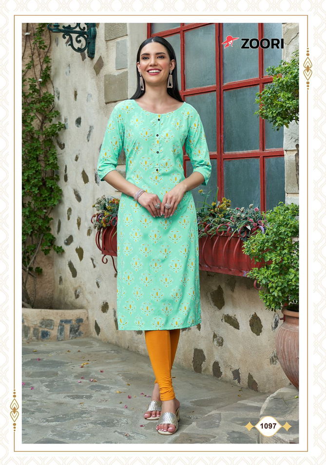 Zoori Akshara 16 Designer New Regular Wear Rayon Kurti Collection